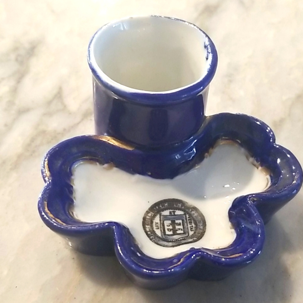 DELFT BLUE Antique Vtg Match Holder With Strike - Picture 2 of 7